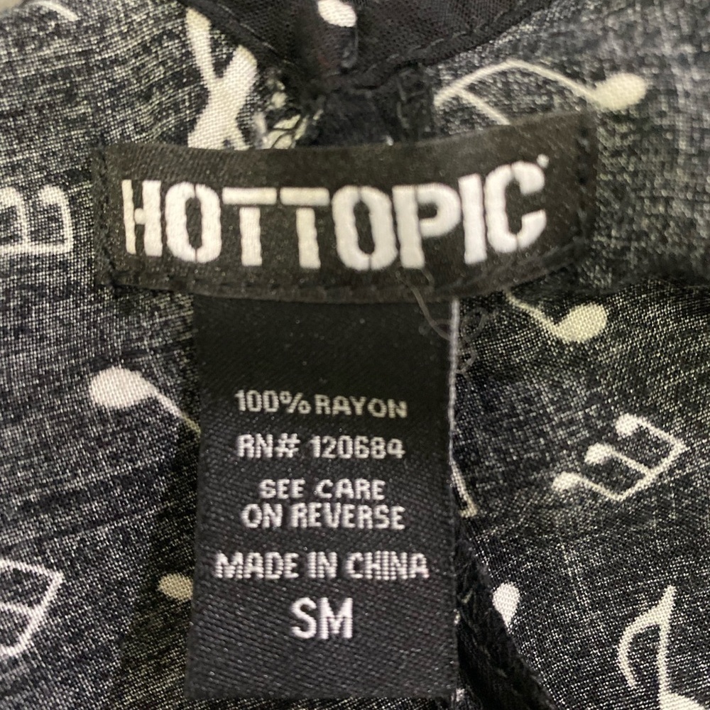 Hot Topic Music Notes Mini Black Dress Grunch Gothic Witchy - Picture 7 of 7